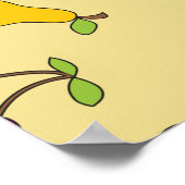 Kleurrijke Fruit Patroon Appels Kersen en Peren Poster (Hoek)