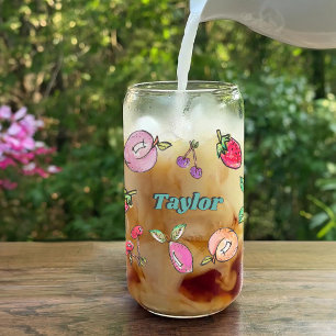 Kleurrijke Fruit Schattige Fun Modern Summer Sprin Blikvorm Glas