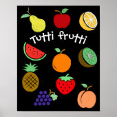 Kleurrijke fruittekeningen poster (Voorkant)