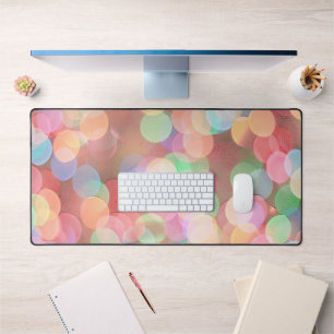 Kleurrijke Fun Bubbles Bokeh Art Desk Mat Pad