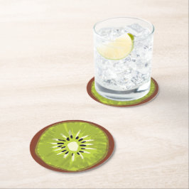 Kleurrijke Fun kivi Magi kleurrijke Modern Green p Ronde Kartonnen Onderzetter