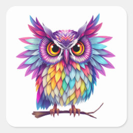 Kleurrijke Fun Owl Stickers