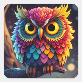 Kleurrijke Fun Owl Stickers