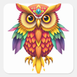 Kleurrijke Fun Owl Stickers