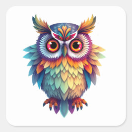 Kleurrijke Fun Owl Stickers