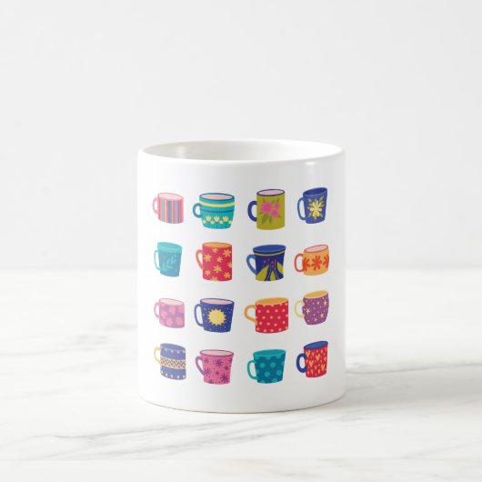 Kleurrijke Fun Patterned Coffee Mok Set (Center)