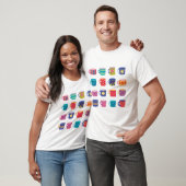 Kleurrijke Fun Patterned Coffee Mok Set T-shirt (Unisex)