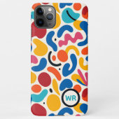 Kleurrijke Funky Amorphous Vormen Art Pattern iPhone Hoesje (Achterkant)