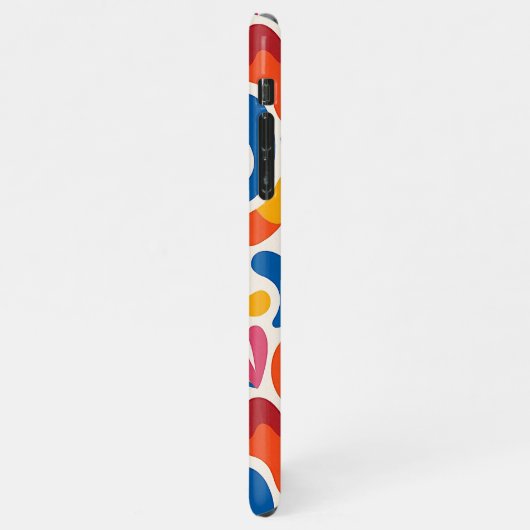 Kleurrijke Funky Amorphous Vormen Art Pattern iPhone Hoesje (Linkerkant)