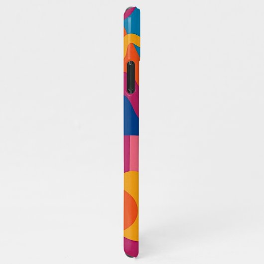 Kleurrijke Funky Amorphous Vormen Art Pattern iPhone Hoesje (Rechterkant)