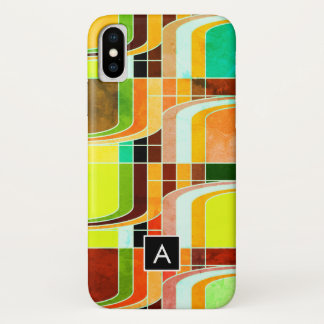 Kleurrijke Funky Retro geïnspireerd iPhone X Hoesje