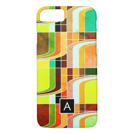 Kleurrijke Funky Retro geïnspireerd Case-Mate iPhone Case (Achterkant)