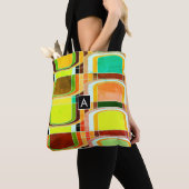 Kleurrijke Funky Retro geïnspireerd Tote Bag (Dichtbij)