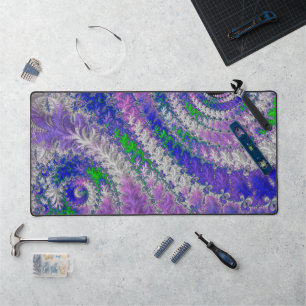 Kleurrijke Funky Trippy Fractale Spiraal Bureaumat
