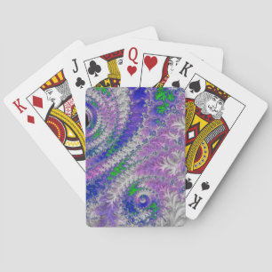 Kleurrijke Funky Trippy Fractale Spiraal Pokerkaarten