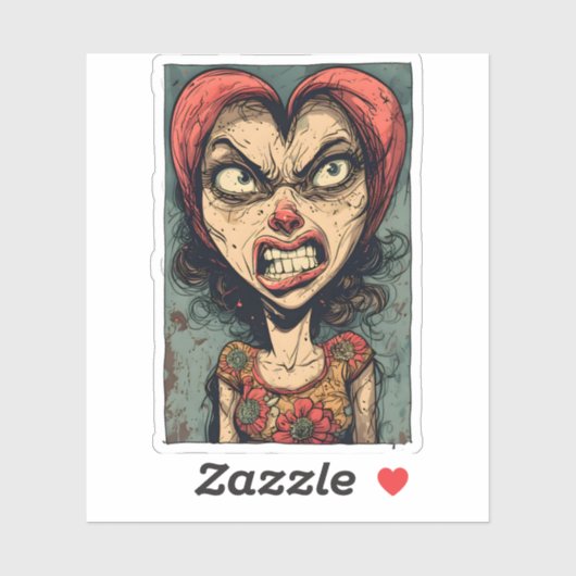 Kleurrijke Fury, FunnyTee,  Sticker (Vel)