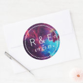 Kleurrijke Galaxy bruiloft gunst Stickers (Envelop)