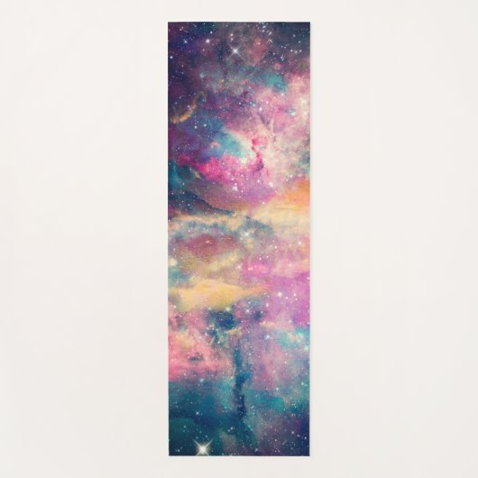 Kleurrijke galaxy Nebula Waterverf schilderen Yogamat (Voorkant)