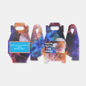 Kleurrijke galaxy Schilting Kinder Koel Birthday P Bedankdoosjes (Uitgevouwen)