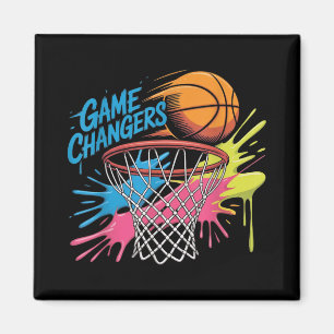 Kleurrijke Game Changers Basketball Tie Dye Color Magneet