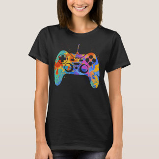 Kleurrijke Gamer Graphic Gaming Controller Graphic T-shirt