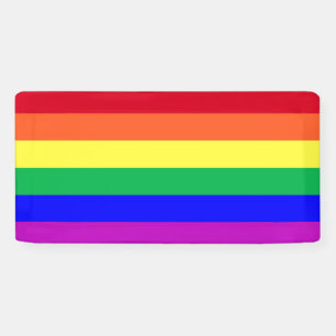 Kleurrijke Gay Pride Regenboogvlag LGBTQ Ally Spandoek