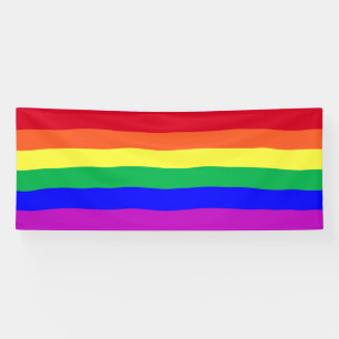 Kleurrijke Gay Pride-vlag Klassieke Regenboogstree Spandoek
