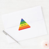 Kleurrijke Gay Rainbow Pride Driehoek Driehoek Sticker (Envelop)
