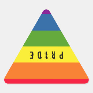 Kleurrijke Gay Rainbow Pride Driehoek Sticker