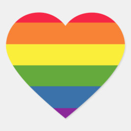 Kleurrijke Gay Rainbow Pride Liefde Hart Sticker