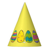 Kleurrijke gebarsten paaseieren Tonghaver pap Feesthoedjes (Links)