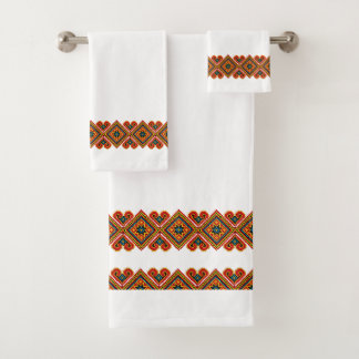 Kleurrijke Geborduurde Uitzicht Bad Handdoek