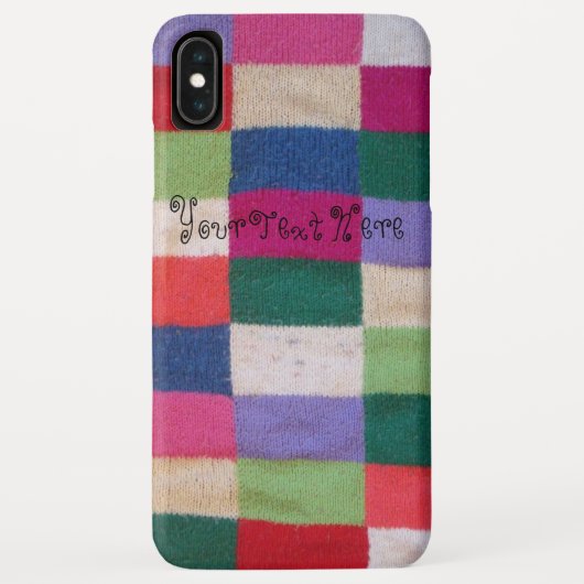 Kleurrijke gebreide patchwork vierkanten leuk  Case-Mate iPhone case (Achterkant)