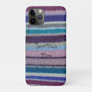 kleurrijke gebreide strepen, stijlvol design iPhone 11 pro hoesje