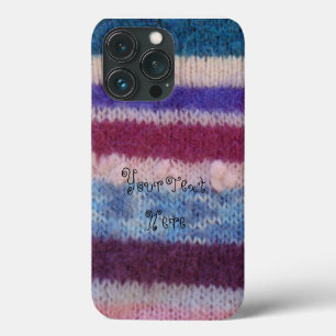 kleurrijke gebreide strepen, stijlvol design iPhone 13 pro hoesje