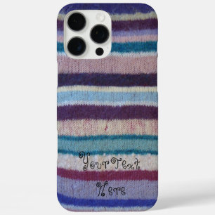 kleurrijke gebreide strepen,  stijlvol design iPhone 16 pro max hoesje