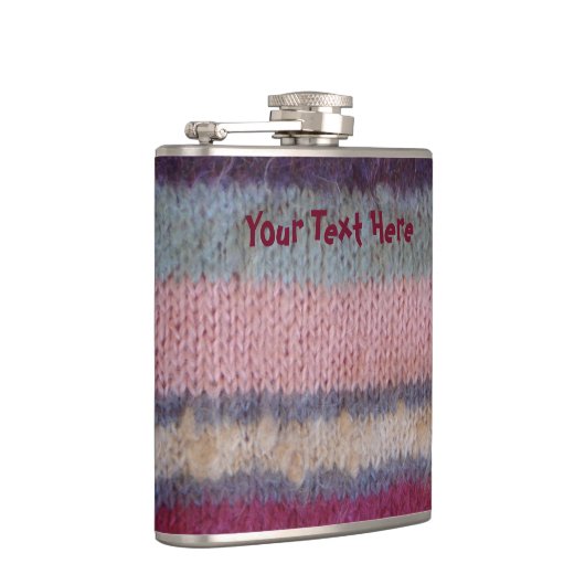 kleurrijke gebreide strepen, stijlvol design heupfles (Rechts)