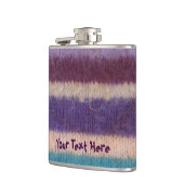 kleurrijke gebreide strepen, stijlvol design heupfles (Links)