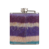 kleurrijke gebreide strepen, stijlvol design heupfles (Achterkant)