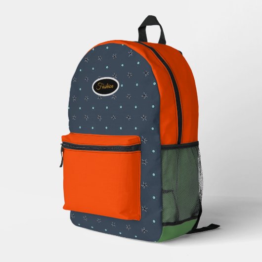 Kleurrijke gedrukte rugzak (Achterkant Hoek Rechts)