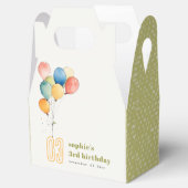 Kleurrijke Geel Rood Groene Ballonnen Kinderen Ver Bedankdoosjes (Geopend)