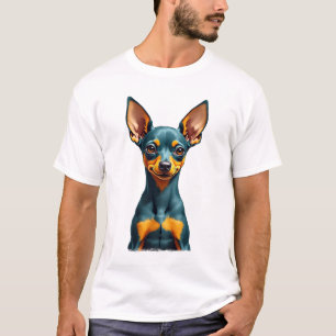 Kleurrijke gegraveerde vintage afbeelding van Mini T-shirt