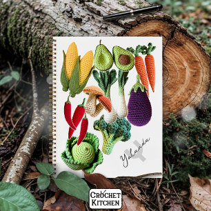 Kleurrijke gehaakte Plantaardige Paddenstoel Colla Notitieboek