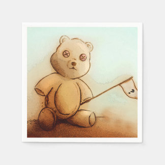 Kleurrijke geïllustreerde set servetten - Teddy