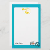 Kleurrijke geïllustreerde visvrienden briefpapier (Voorkant / Achterkant)