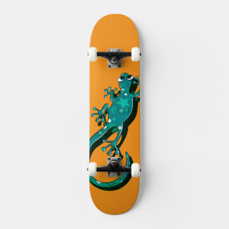 Kleurrijke gekko-illustratie | Cute minimale haged Skateboard
