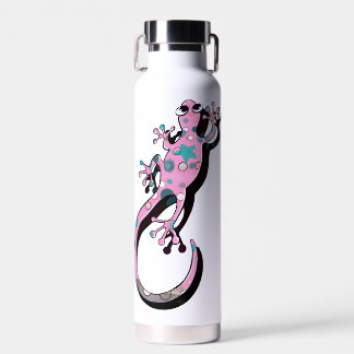 Kleurrijke gekko-illustratie | Schattige minimale Waterfles