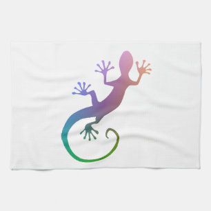 Kleurrijke Gekko Theedoek