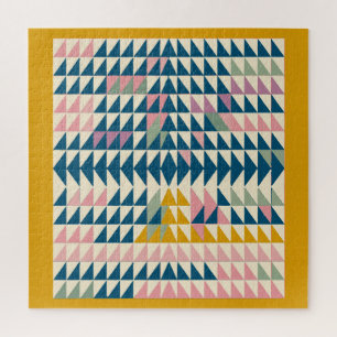 Kleurrijke, gekleurde geometrische vormen met rech legpuzzel