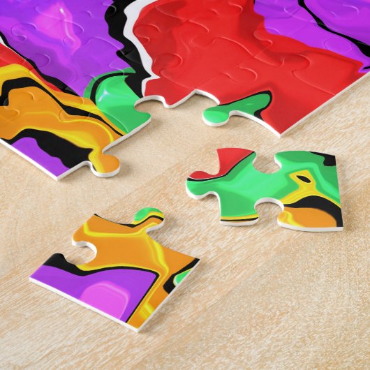 Kleurrijke gekramde eieren legpuzzel (Zijkant)